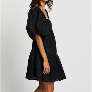 Aere Puff Sleeve Mini Dress